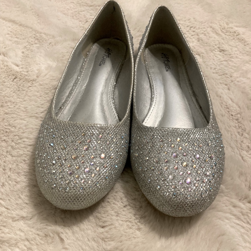 Silver Sparkly Flats